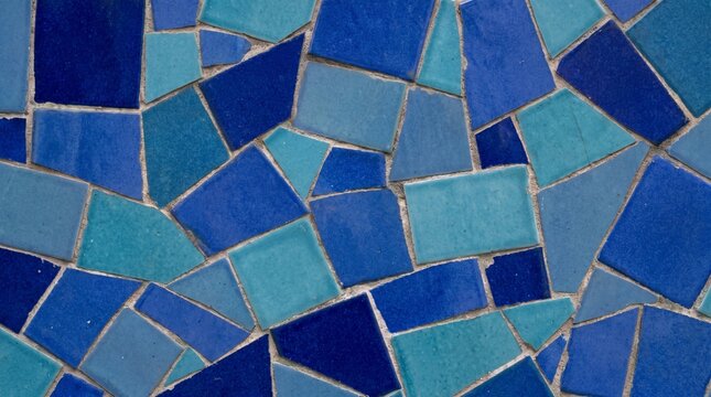 blue mosaic tiles