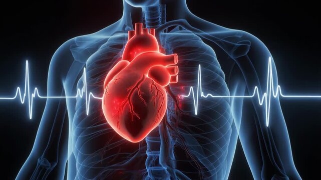 Purkinje Fiber Network Beneath Semi-Transparent Ventricular Myocardium Showing Scar Block for Cardiac Education