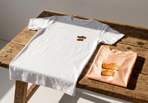 Folded T-Shirt Mockup