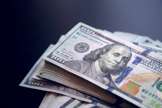 Stack of one hundred dollars notes