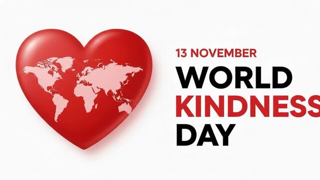 World kindness day november 13 isolated on white background