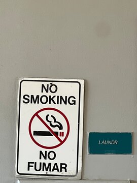 No smoking sign on a wall