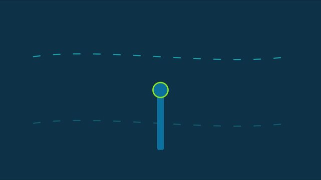 Animated wind turbine rotating on blue animation 4k background, for renewable energy, and sustainable power concepts