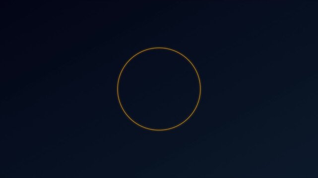 Minimalist abstract animation 4k background, with rotating golden, circle and geometric, lines for modern, tech presentations and, digital motion