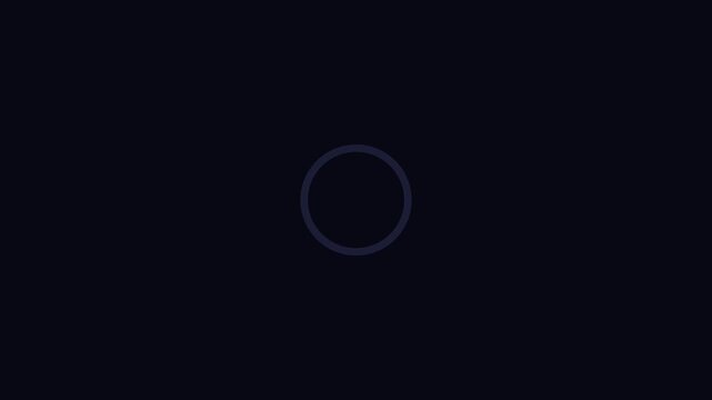 Minimalist loading spinner animation on dark 4k background, for web ui, progress indicator
