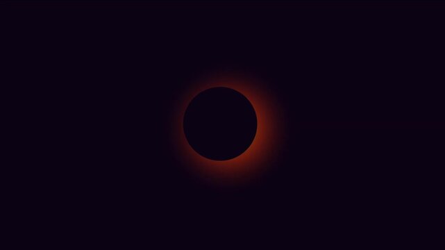 Total solar eclipse with glowing red corona ring in dark space sky animation 4k total eclipse moon astronomy