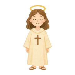 Obraz premium PNG Cute angelic child illustration