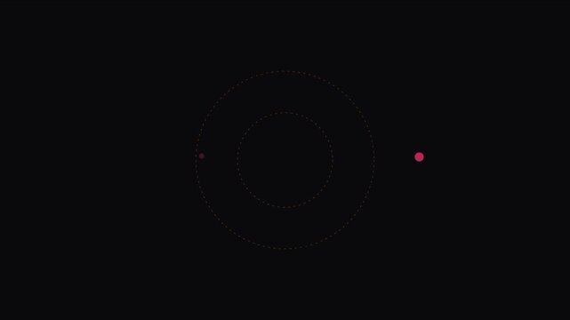 Digital radar screen interface scanning motion with red target points and circular hud for technology and data analysis animation 4k