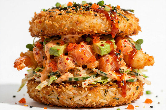 Spicy Sushi Burger Fried