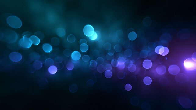 Abstract Blue and Purple Bokeh Lights Background