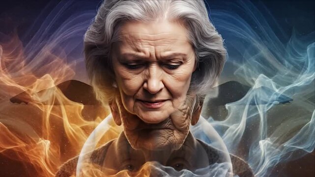 Woman Aging Process Journey of Time Transformation
