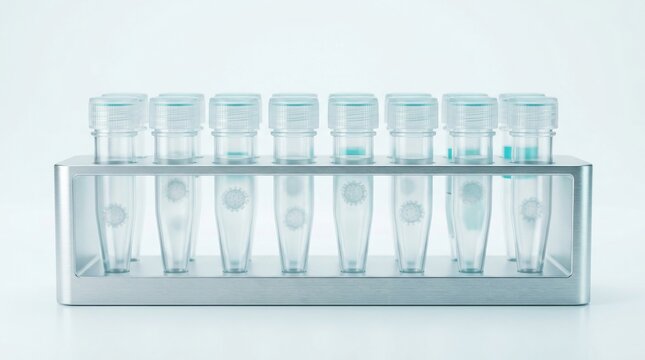 West Nile Virus Samples in Laboratory Test Tubes for Medical Research and Diagnostics