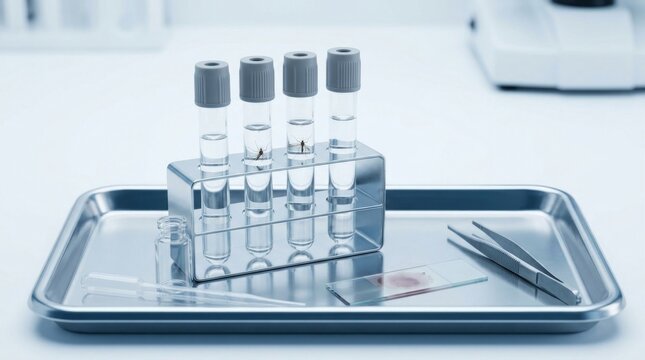Mosquitoes in Test Tubes for West Nile Virus Research in a Clinical Laboratory Setting