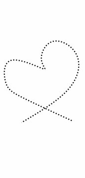 heart with arrow, heart dotted, line, polkadot