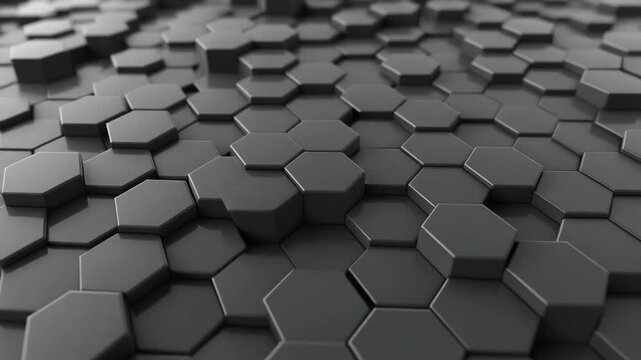 Abstract hexagonal pattern close up dynamic perspective