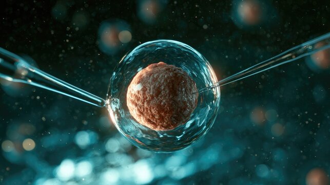 Microscopic process a delicate procedure involving a single cell