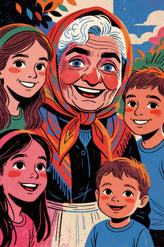 abuelita and grandchildren