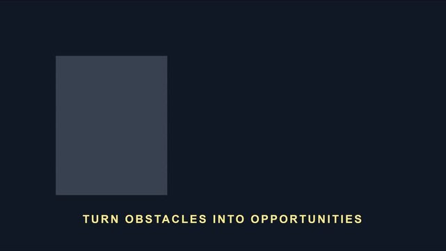 Turn obstacles into opportunities: minimalist motivational concept animation with heart 4k