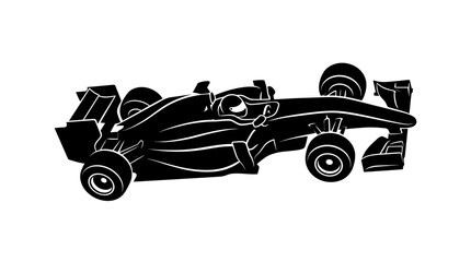 Obraz premium Formula One Race Car Vector Illustration