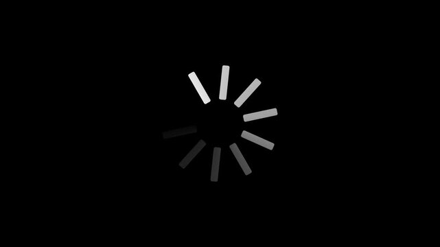 Stripes circular loading animation and buffering icon animation looped isolated background