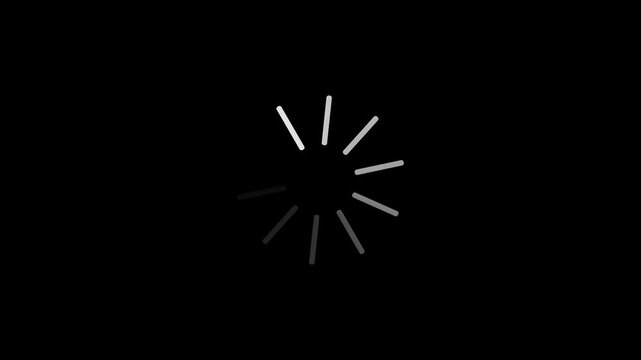 Thin Stripes circular loading animation and buffering icon animation looped isolated background