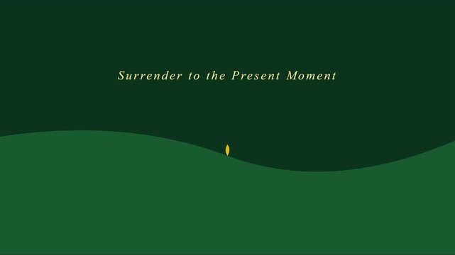 Surrender to the present moment: minimalist motion with floating leaf animation for mindfulness and meditation backgrounds 4k