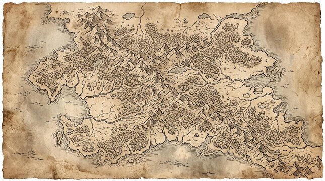fantasy map vintage