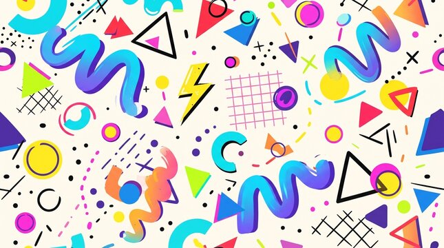 seamless pattern with colorful letters