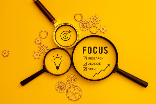 Focus Research Analyze Solve &ndash; Business Strategy and Problem Solving Concept.