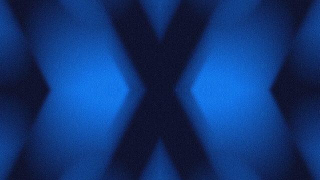 Abstract blue neon futuristic symmetrical geometry background for technology banner