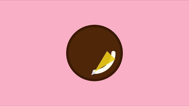 Minimalist loading spinner animation with rotating progress bar on pink 4k background