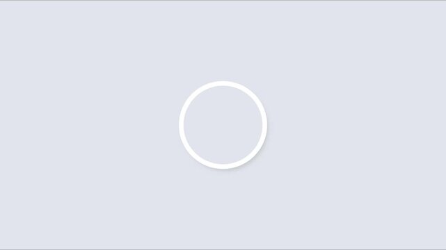 Minimalist purple loading spinner animation on light gray 4k background, for web ui, and app interface