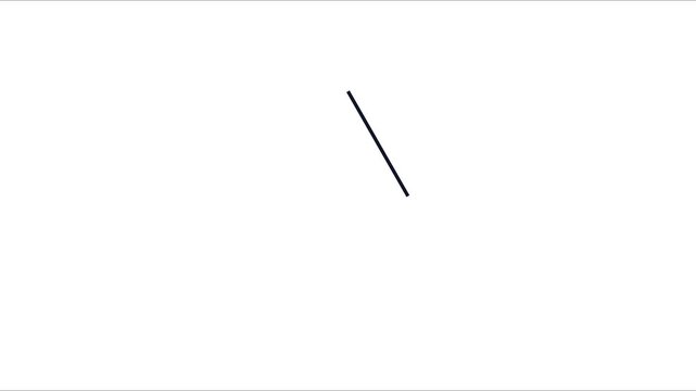 Minimalist geometric triangle animation: dynamic line and construction sequence on 4k white background