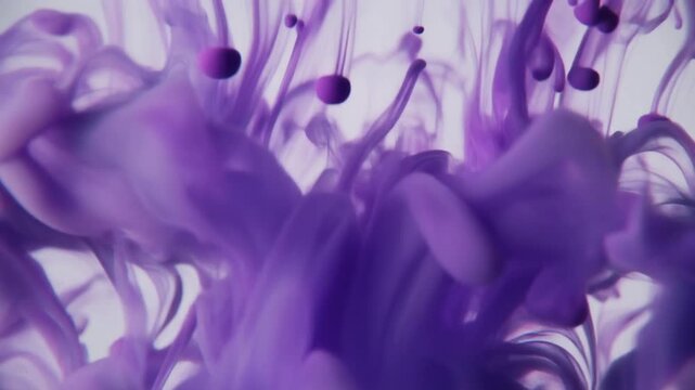 カメラレンズをなめらかに覆い尽くす神秘的な紫色の粘着液体