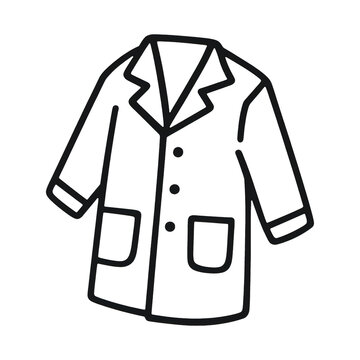 PNG Simple black lab coat illustration.