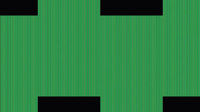 Green geometric pattern with black negative space abstract background motion graphic loop