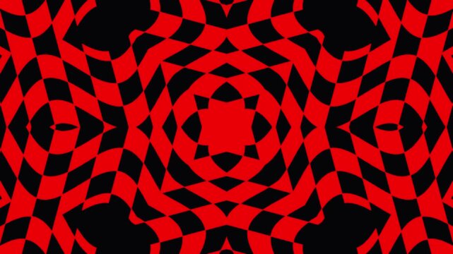 Geometric Red Pattern Motion with Black Space for Text Overlay Seamlessly Looping