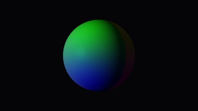 Abstract Sphere Gradient Color Cycle with Cinematic Lighting and Subtle Rotation