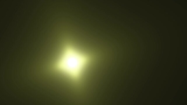 Golden Lens Flare Sparkling Light Effect During Night Cinematic Motion