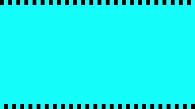Cyan and black bars with noisy texture transition on digital screen abstract background