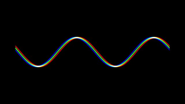 Abstract waveform animation in a dark void representing data flow and signal transmission