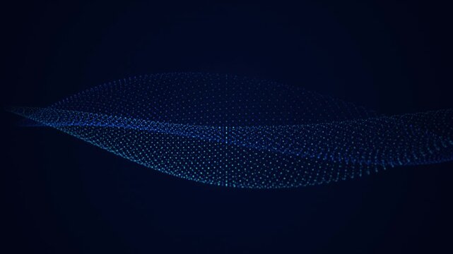 Pink AI Helix Particle Wave Cyber Data Stream Motion Graphic