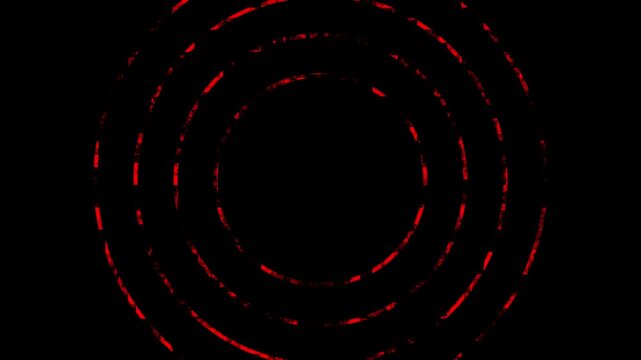 Abstract Red Circular Patterns in Dark Background with Subtle Motion and Cinematic Lighting