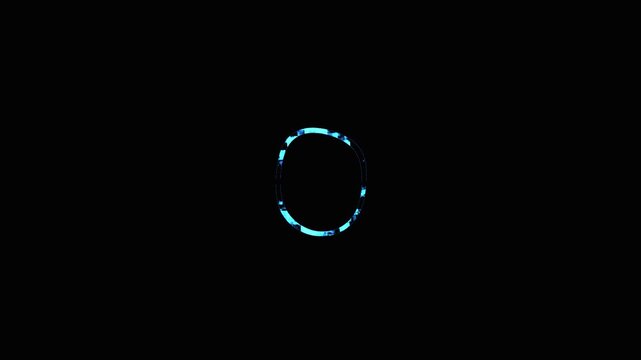 Abstract glowing circles in dark space with subtle camera drift