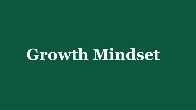 Growth mindset concept animation: development and success strategy for business, education, and personal improvement 4k