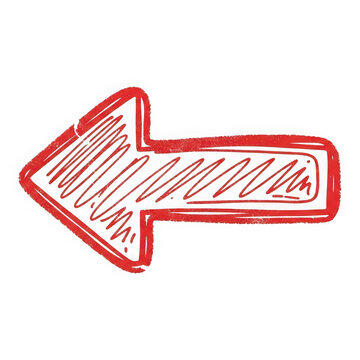 Red arrow icon isolated on transparent background isolated on transparent background