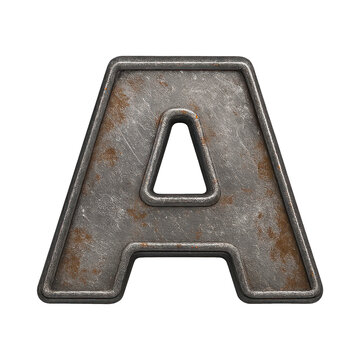 PNG Rustic metallic letter A