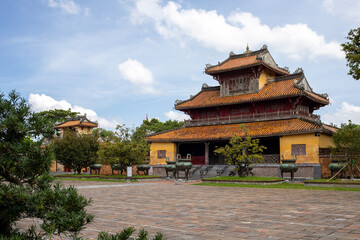 Obraz premium Hien Lam Pavilion in the Imperial City of Hue, Vietnam