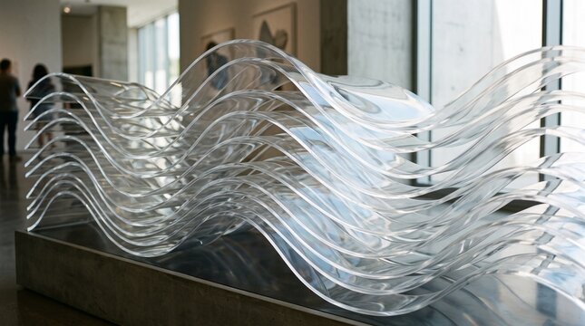 Acrylic wave sculpture