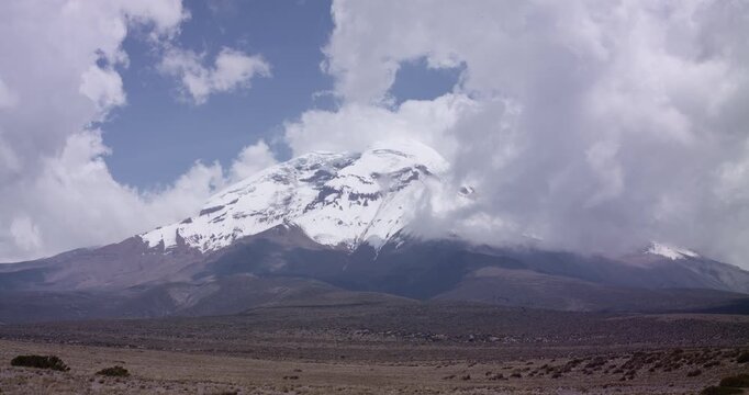 Landscape of El chimborazo, Ecuador, andes, andean mountains snow peak